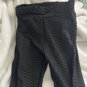 Black Butt Scrunch Leggings, L/XL